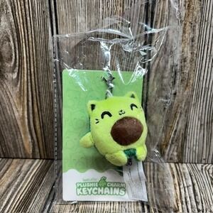 NEW Rare TeeTurtle Charm Keychain Clip Happy Avo-Cat-O Avocado Cat Plush 2"